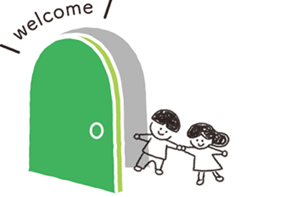 開いているドア画像